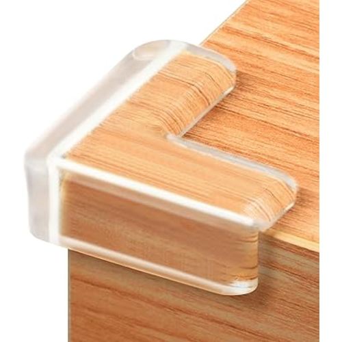 8 Pack Corner Protector Baby, Clear Coner Guard Furniture Corner & Edge Safety Bumpers Cushion for Table Edges & Sharp Coners, Baby Proofing, L Shaped