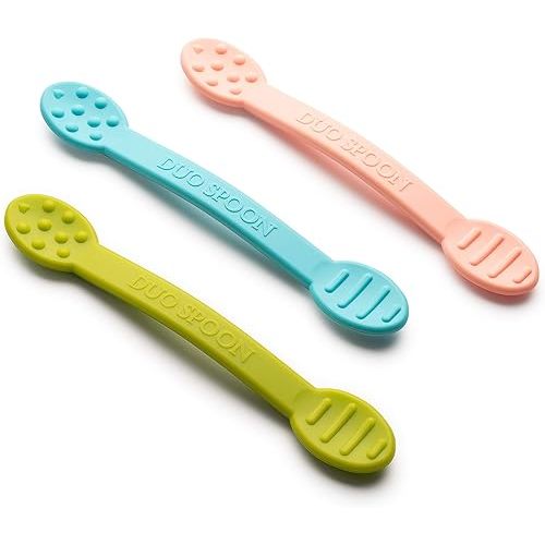 Special Supplies Duo Spoon Oral Motor Therapy Tools, 3 Pack, Textured Stimulation and Sensory Input Treatment for Babies, Toddlers or Kids, BPA Free Silicone with Flexible, Easy Handle