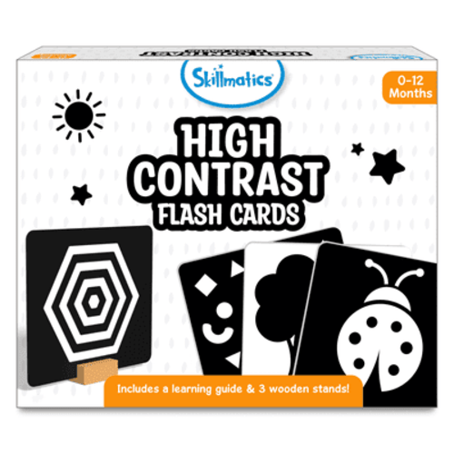 Skillmatics Large Flash Cards for Babies & Infants – High Contrast Visual Stimulation Cards (5.1" x 5.9") for Infants 0 to 12 Months