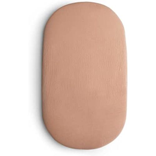 mushie Extra Soft Bassinet Muslin Crib Sheet | 30" x 16" (Natural)