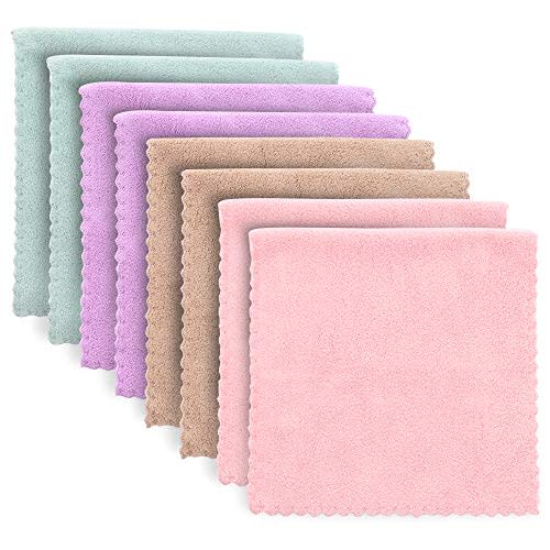 Super Soft Burp Cloths 8 Pack - Thick - Extra Absorbent - Perfect Size Large 20" by 10" - Light and Easy to Carry - Milk Spit Up Rags - Burpy Bib for Unisex, Boy, Girl - Multicolor