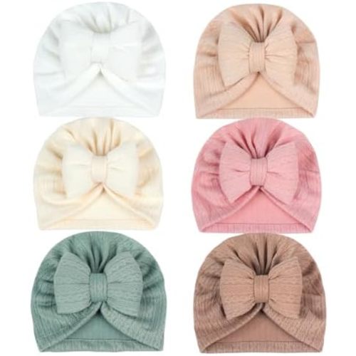 Baby Turban Newborn Girl Hospital Hat Cotton Toddler Big Hair Bow Infant Toddler Kid Headwrap