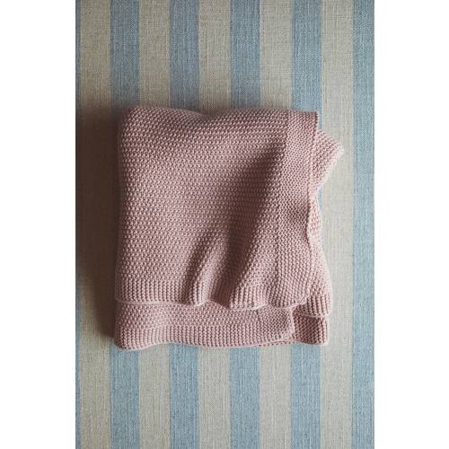 MOSS-STITCHED COTTON BLANKET