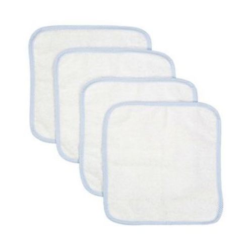 3 Stories Trading Solid Bath Washcloth with Striped Piping