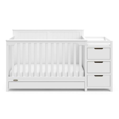 Graco Hadley 5-in-1 Convertible Crib and Changer with Drawer - White