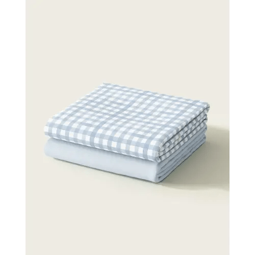 Gingham Organic Crib Sheet Set (Mini Size)