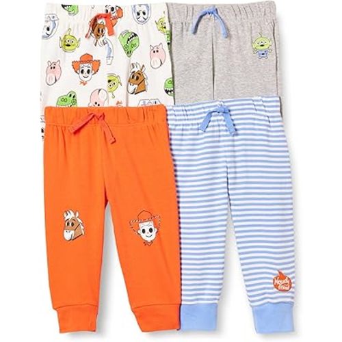Amazon Essentials Disney | Marvel | Star Wars Baby Boys' Pants, Pack of 4