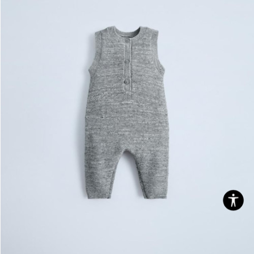 PURL KNIT OVERALLS - Gray marl | ZARA United States