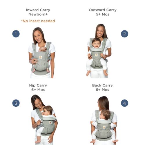 Ergobaby Omni Classic All Carry Positions Baby Carrier for Newborn to Toddler