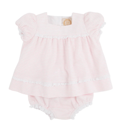 Flossy Frock Set - Darien Dot with Worth Avenue White