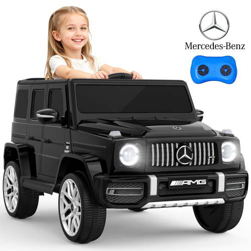East doll 12V G63 Ride on Toys for Toddlers 2-5Y, Kid Electric Ride on Car, G Wagon Mercedes-Benz Truck, Remote Control, Lights, Music, Black