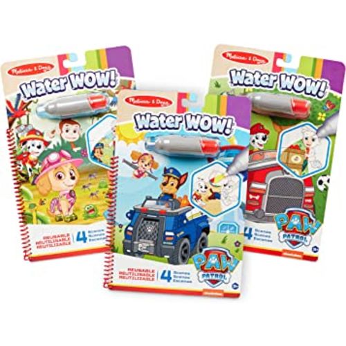 Melissa & Doug Water Wow! - Skye, Chase, Marshall Water Reveal Travel Activity Pads - 3-Pack Of PAW Patrol-Themed Reusable No-Mess for Kids