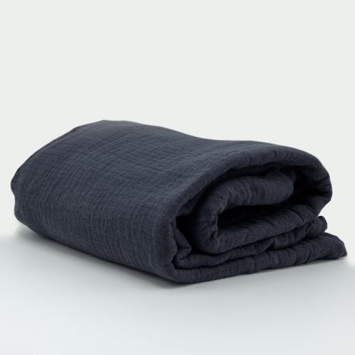 Navy | Muslin Cotton Gauze Swaddle