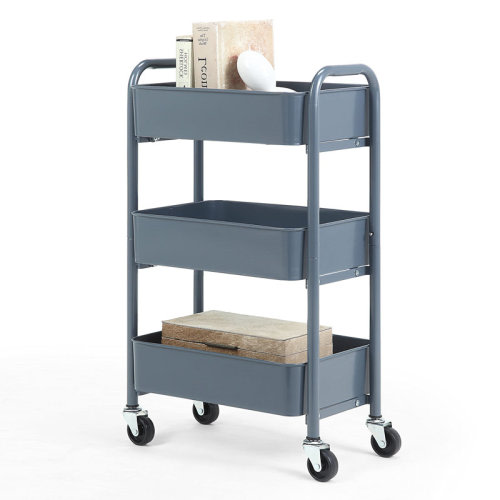 SunnyPoint 3-Tier Under Desk Mobile Utility Cart with Metal Storage Organizer & Reviews | Wayfair