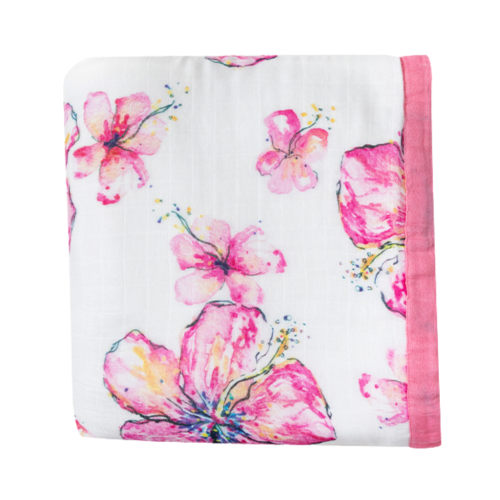 Hibiscus Kiss Baby Quilt