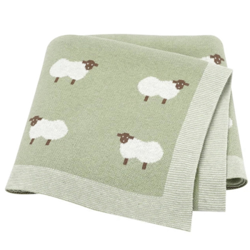 Sheep Knitted Blanket