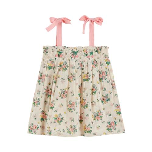 Emile et Ida Top Bretelles Brode Main - Printemps Rose