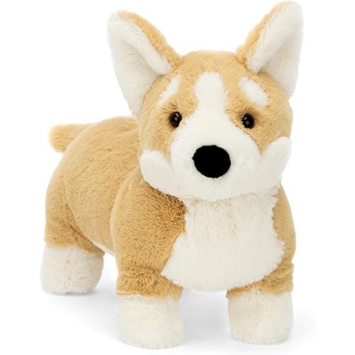 Jellycat Betty Corgi Dog Stuffed Animal, Medium 8 inches - Dogs & Puppies Plush Toy - Classic Children's Gift