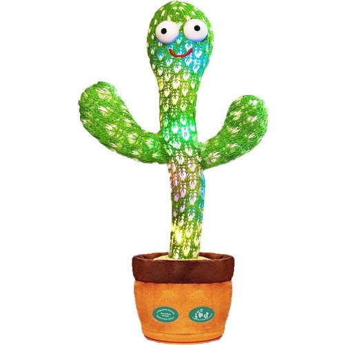 Toyverse Dancing Themed Prickly Plant Toy - Interactive Plush, 14 Inch
