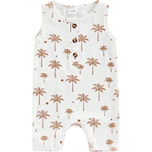 CIYCUIT Newborn Baby Boy Girl Romper Clothes Infant Solid Ribbed Onesie Bodysuit Jumpsuit Outfits