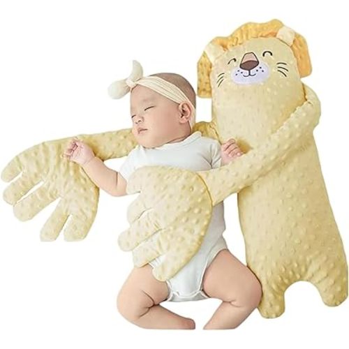 Baby Patter for Sleep, Baby Startle Prevention Sleep Aid Companion, Soothing Patting Sleeping Toy with Soothing Palm Pad, 3 Levels Adjustable Simulation of Mother's Automatic Palm Slapping (B)