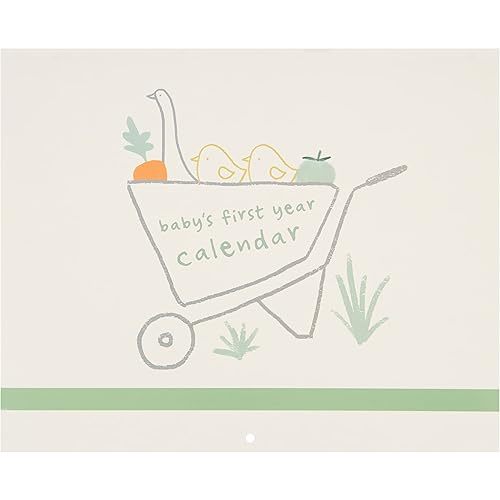 Carter's BA3-24958 Homegrown Baby's First Year Calendar with Stickers, 11.2" x 9.5", Multicolor