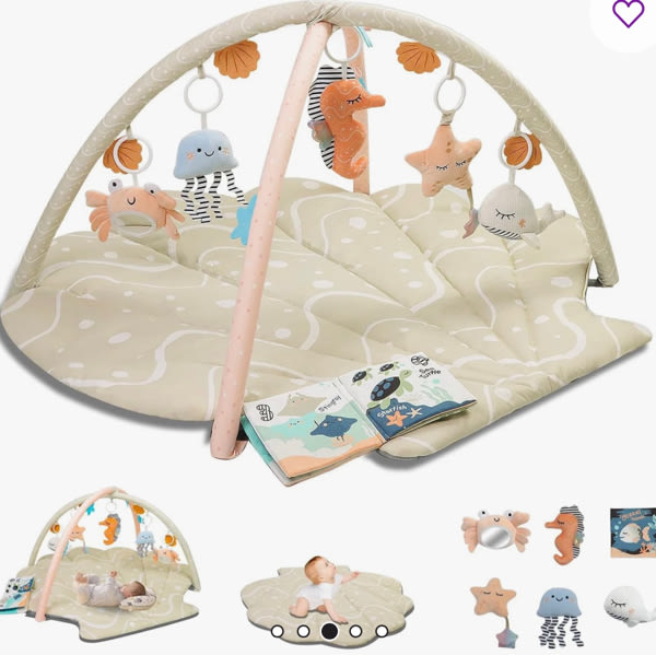 UNBRANDED Baby Play Gym Mat, Oversize Baby Tummy Time Play Mat With 6 Detachable Toys For Sensory Exploration Motor Skill Development, Newborn Essentials Shower Gift Activity Mats For Babies | Wayfair