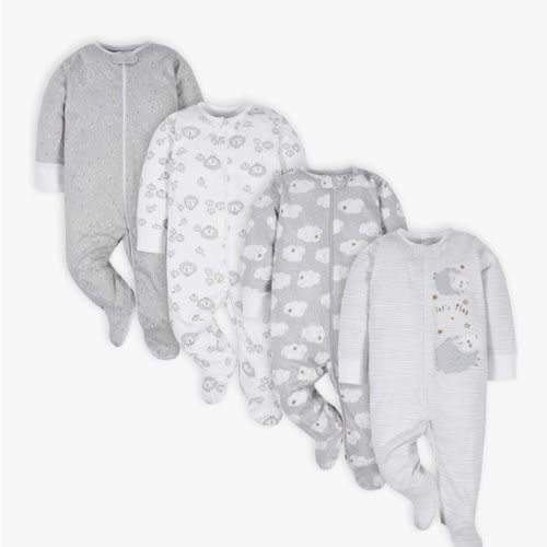 Gerber Baby Boys 4 Pack Sleep 'N Play Footie