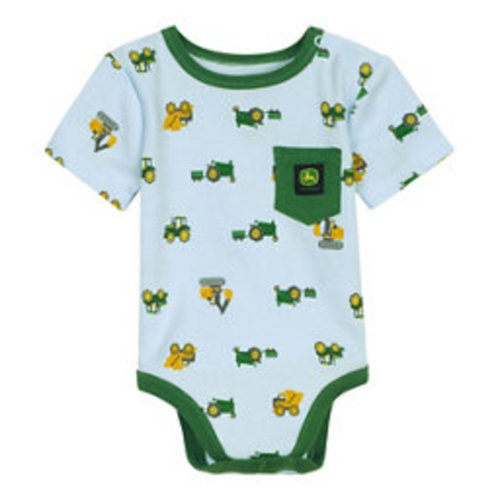 John Deere Kid''s Short Sleeve Equipment Bodysuit