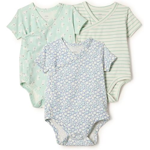 Amazon Essentials x Sofia Grainge Unisex Babies' Side Snap Short Sleeve Bodysuit