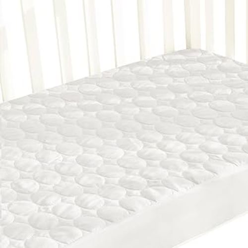 Crib Mattress Protector Pad Waterproof, Toddler Machine Washable & Dryer Fit Baby Bed Mattress Protector (Standard Size 52” x 28”)