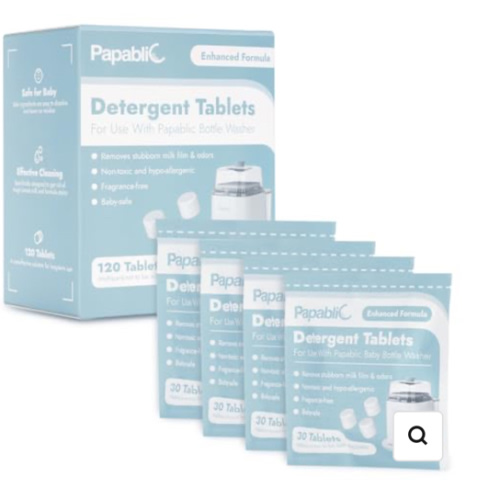 Papablic Official Detergent Deepclean Tablet for Papablic Baby Bottle Washer, 120 Count