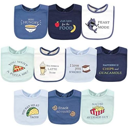 Hudson Baby Unisex BabyCotton Bibs