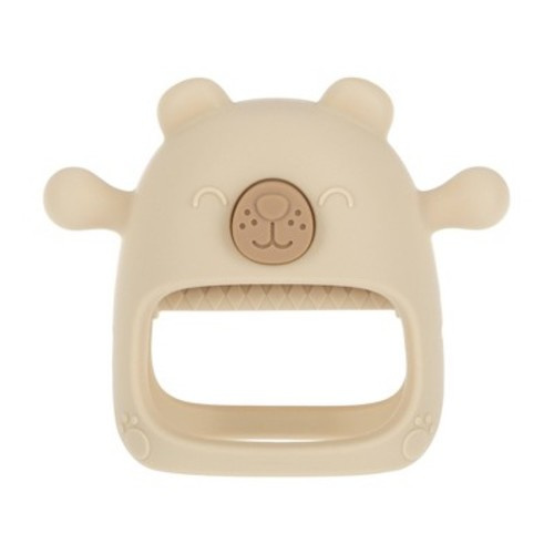 Nuby Silicone Wrist Grip Teething Mitten - Brown Bear