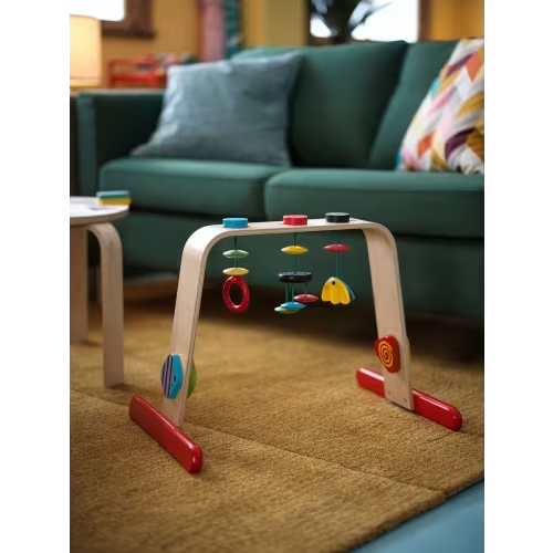📝♻️LEKA Baby gym - birch/multicolor