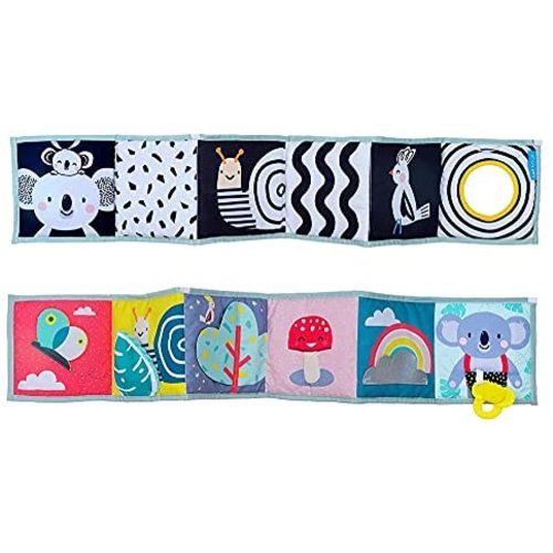 Baby Steps Koala Pram High Contrast Baby Book | Touch Crinkle | Cloth Book | Early Learning Carseat Toys, Tummy Time Toys, Baby Mirror, Teether, Best Newborn Gifts for Toddlers, Infants