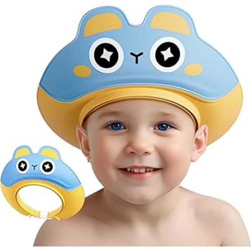 Shower Cap Shield for Kids Baby Shower Cap for 1-10 Years Kids Bath Visor for Toddler Hair Washing Shield Cute Rabbit Shape Makes Baby Bath More Fun