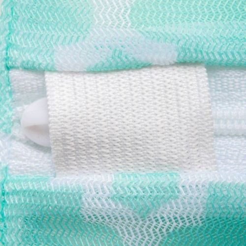 Design Imports Set of 6 Aqua Lattice C Mesh Laundry Bags: Polyester Lingerie & Bra Wash Bag, 19.75"x15.75"
