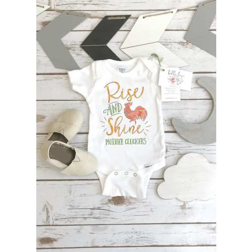 Baby Shower Gift, Rise and Shine Mother Cluckers, Country Baby, Farm Onesie®, Rooster shirt, Cute Baby Clothes, Nephew Gift,Cute Boy Clothes