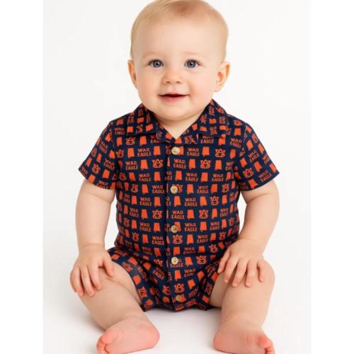 AUB | Auburn Stewart Simmons Infant Unisex Twill Button Up Onesie | Alumni Hall