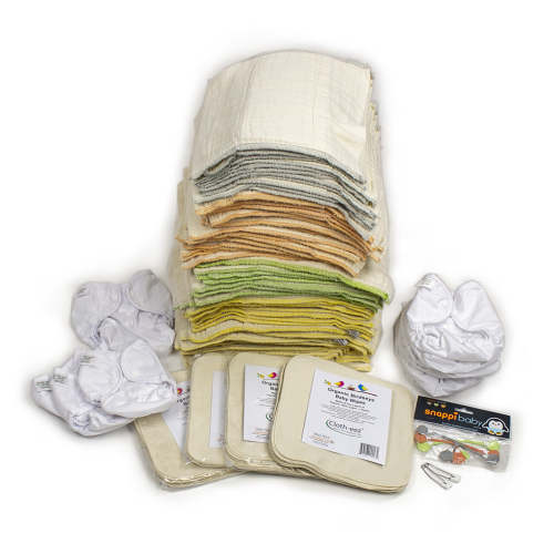 Cloth-eez Birth to 15 Pounds Bundle - Natural Unbleached