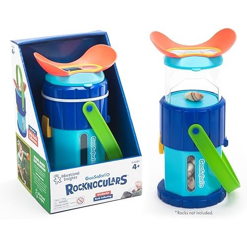 Educational Insights GeoSafari® Jr. Rocknoculars™ - Rock Microscope for Kids Ages 4+, Educational Science Kits for Toddlers, Easter Basket Stuffers for Kids, Gift for Kids