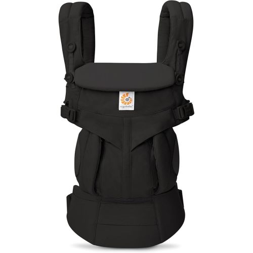 Ergobaby Omni Classic (formerly OMNI 360) All-Position Baby Carrier for Newborn to Toddler with Lumbar Support, 7-45 Pounds, Pure Black, One Size