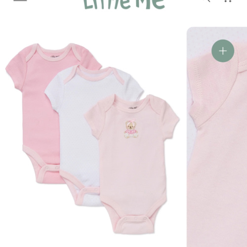 Pink Bear 3-Pack Bodysuits