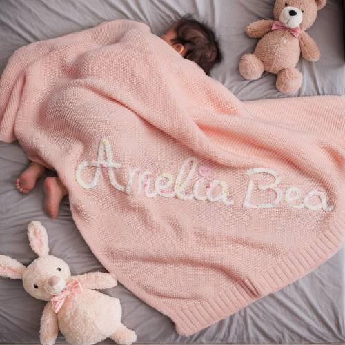 Custom Embroidered Baby Name Blanket,Personalised baby blanket,Baby Announcement,Newborn gift,Unique Baby Gift,Baby Shower Gift