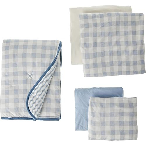 HonestBaby 7 & 5 Piece Sweet Dreams Nursery Gift Set 100% Organic Cotton for Baby Boys, Girls