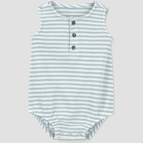 Carter's Just One You® Baby Boys' Striped Bubble Romper - Blue Newborn