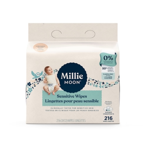 Sensitive Wipes - 3x72 pack, 216 Wipes