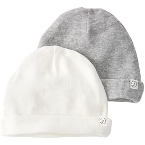 little planet by carter's Unisex Baby 2-Pack Caps Made with Organic Cotton
