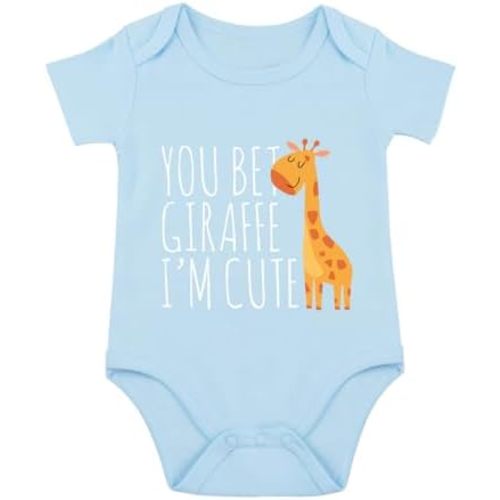 Listery Funny Giraffe Bodysuit for Baby - Im Cute, Infant & Newborn Clothes